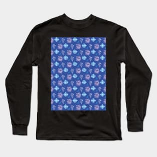 Four elements - fire, water, earth, air endless pattern Long Sleeve T-Shirt